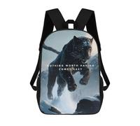 sinyumoney Backpacks Black Panther's Winter Charge Kids School Backpack School Bag 3D Printed School Bags for Boys Elementary And Middle School Students 17inch