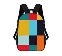 sinyumoney Backpacks Collage A1 Kids School Backpack School Bag 3D Printed School Bags for Boys Elementary And Middle School Students 17inch