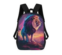 sinyumoney Backpacks Colorful Lion Majesty -1 Kids School Backpack School Bag 3D Printed School Bags for Boys Elementary And Middle School Students 17inch