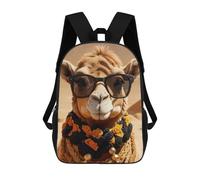 sinyumoney Backpacks Cute Anfd Funny Camel Kids School Backpack School Bag 3D Printed School Bags for Boys Elementary And Middle School Students 17inch