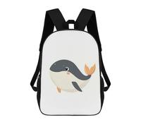 sinyumoney Backpacks Cute Cartoon Whale Kids School Backpack School Bag 3D Printed School Bags for Boys Elementary And Middle School Students 17inch