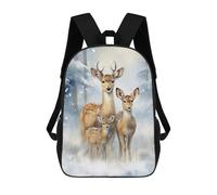 sinyumoney Backpacks Deer Family Xmas Kids School Backpack School Bag 3D Printed School Bags for Boys Elementary And Middle School Students 17inch