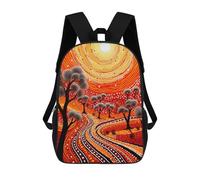 sinyumoney Backpacks Desert Dusk Display Kids School Backpack School Bag 3D Printed School Bags for Boys Elementary And Middle School Students 17inch