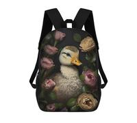sinyumoney Backpacks Duckling In Roses Kids School Backpack School Bag 3D Printed School Bags for Boys Elementary And Middle School Students 17inch