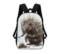 sinyumoney Backpacks Echidna Smoking Kids School Backpack School Bag 3D Printed School Bags for Boys Elementary And Middle School Students 17inch