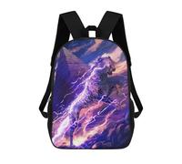 sinyumoney Backpacks Electric Cheetah Kids School Backpack School Bag 3D Printed School Bags for Boys Elementary And Middle School Students 17inch