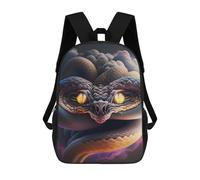 sinyumoney Backpacks Enchanted Serpent Portrait Kids School Backpack School Bag 3D Printed School Bags for Boys Elementary And Middle School Students 17inch