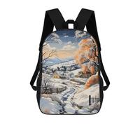 sinyumoney Backpacks Fauvist Snow Symphony Kids School Backpack School Bag 3D Printed School Bags for Boys Elementary And Middle School Students 17inch