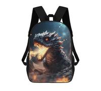 sinyumoney Backpacks Fiery Dragon Breath Artwork -1 Kids School Backpack School Bag 3D Printed School Bags for Boys Elementary And Middle School Students 17inch