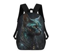 sinyumoney Backpacks Galactic Feline Guardian Kids School Backpack School Bag 3D Printed School Bags for Boys Elementary And Middle School Students 17inch