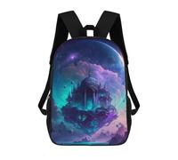 sinyumoney Backpacks Galactic Floating Palace Kids School Backpack School Bag 3D Printed School Bags for Boys Elementary And Middle School Students 17inch