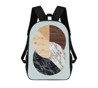 sinyumoney Backpacks Geometric Collage III Kids School Backpack School Bag 3D Printed School Bags for Boys Elementary And Middle School Students 17inch