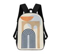 sinyumoney Backpacks Geometric Shapes F Kids School Backpack School Bag 3D Printed School Bags for Boys Elementary And Middle School Students 17inch