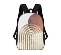 sinyumoney Backpacks Gold And Silver Art 5 Kids School Backpack School Bag 3D Printed School Bags for Boys Elementary And Middle School Students 17inch