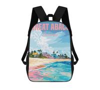 sinyumoney Backpacks Great Abaco Bahamas Island Kids School Backpack School Bag 3D Printed School Bags for Boys Elementary And Middle School Students 17inch