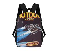 sinyumoney Backpacks Hot Dog Machine Space Kids School Backpack School Bag 3D Printed School Bags for Boys Elementary And Middle School Students 17inch