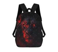 sinyumoney Backpacks Inferno Eyes of The Lion Kids School Backpack School Bag 3D Printed School Bags for Boys Elementary And Middle School Students 17inch
