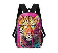 sinyumoney Backpacks Jaguar Pop Art Portrait Kids School Backpack School Bag 3D Printed School Bags for Boys Elementary And Middle School Students 17inch