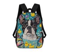 sinyumoney Backpacks,Kids School Backpack,3D Printed A Boston Terrier Dog Children Backpacks,Kids Kindergarten Cute Travel Bags Casual Daypack for Boys School Students 17inch