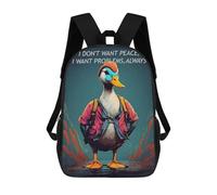 sinyumoney Backpacks,Kids School Backpack,3D Printed A Cute Duck Pot Belly Children Backpacks,Kids Kindergarten Cute Travel Bags Casual Daypack for Boys School Students 17inch