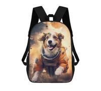 sinyumoney Backpacks,Kids School Backpack,3D Printed A Dog Floating in Space Children Backpacks,Kids Kindergarten Cute Travel Bags Casual Daypack for Boys School Students 17inch
