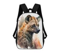 sinyumoney Backpacks,Kids School Backpack,3D Printed A Hyena Watercolor Design Children Backpacks,Kids Kindergarten Cute Travel Bags Casual Daypack for Boys School Students 17inch