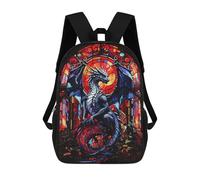 sinyumoney Backpacks,Kids School Backpack,3D Printed Abstract Vintage Art Children Backpacks,Kids Kindergarten Cute Travel Bags Casual Daypack for Boys School Students 17inch