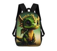 sinyumoney Backpacks,Kids School Backpack,3D Printed Adorable Baby Dragon Figurine Children Backpacks,Kids Kindergarten Cute Travel Bags Casual Daypack for Boys School Students 17inch