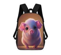 sinyumoney Backpacks,Kids School Backpack,3D Printed Adorable Piglet Illustration Children Backpacks,Kids Kindergarten Cute Travel Bags Casual Daypack for Boys School Students 17inch