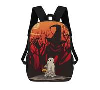 sinyumoney Backpacks,Kids School Backpack,3D Printed Alone In The Woods Children Backpacks,Kids Kindergarten Cute Travel Bags Casual Daypack for Boys School Students 17inch