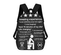 sinyumoney Backpacks,Kids School Backpack,3D Printed AMAZING TOILET CHALK Children Backpacks,Kids Kindergarten Cute Travel Bags Casual Daypack for Boys School Students 17inch