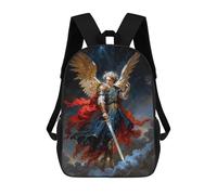 sinyumoney Backpacks,Kids School Backpack,3D Printed Archangel Michaekl with Sword And Wings Children Backpacks,Kids Kindergarten Cute Travel Bags Casual Daypack for Boys School Students 17inch