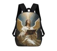 sinyumoney Backpacks,Kids School Backpack,3D Printed Archangel Uriel in Divine Light Children Backpacks,Kids Kindergarten Cute Travel Bags Casual Daypack for Boys School Students 17inch