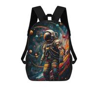 sinyumoney Backpacks,Kids School Backpack,3D Printed Astronaut in The Linespace Children Backpacks,Kids Kindergarten Cute Travel Bags Casual Daypack for Boys School Students 17inch
