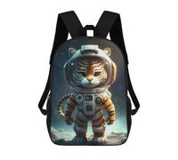 sinyumoney Backpacks,Kids School Backpack,3D Printed Astronaut Space Tiger Children Backpacks,Kids Kindergarten Cute Travel Bags Casual Daypack for Boys School Students 17inch