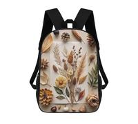 sinyumoney Backpacks,Kids School Backpack,3D Printed Autumnal Still Life with Dried Elements Children Backpacks,Kids Kindergarten Cute Travel Bags Casual Daypack for Boys School Students 17inch