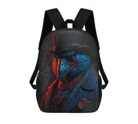 sinyumoney Backpacks,Kids School Backpack,3D Printed Bird of Prey Noir Children Backpacks,Kids Kindergarten Cute Travel Bags Casual Daypack for Boys School Students 17inch