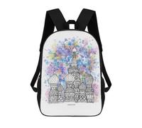sinyumoney Backpacks,Kids School Backpack,3D Printed Colorful Moscow Children Backpacks,Kids Kindergarten Cute Travel Bags Casual Daypack for Boys School Students 17inch
