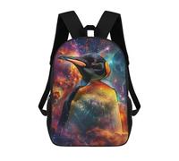 sinyumoney Backpacks,Kids School Backpack,3D Printed Cosmic Penguin Magic Children Backpacks,Kids Kindergarten Cute Travel Bags Casual Daypack for Boys School Students 17inch