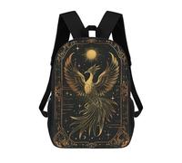 sinyumoney Backpacks,Kids School Backpack,3D Printed Crimson Phoenix Children Backpacks,Kids Kindergarten Cute Travel Bags Casual Daypack for Boys School Students 17inch