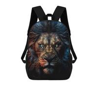 sinyumoney Backpacks,Kids School Backpack,3D Printed Digital Lion Portrait Children Backpacks,Kids Kindergarten Cute Travel Bags Casual Daypack for Boys School Students 17inch