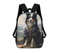 sinyumoney Backpacks,Kids School Backpack,3D Printed Dog Wearing A Kimono Children Backpacks,Kids Kindergarten Cute Travel Bags Casual Daypack for Boys School Students 17inch