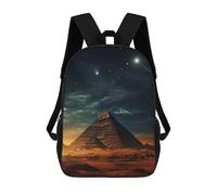 sinyumoney Backpacks,Kids School Backpack,3D Printed Egyptian Pyramids Children Backpacks,Kids Kindergarten Cute Travel Bags Casual Daypack for Boys School Students 17inch