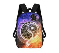 sinyumoney Backpacks,Kids School Backpack,3D Printed Fire And Ice Children Backpacks,Kids Kindergarten Cute Travel Bags Casual Daypack for Boys School Students 17inch