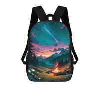 sinyumoney Backpacks,Kids School Backpack,3D Printed FirePlace Wonderland Children Backpacks,Kids Kindergarten Cute Travel Bags Casual Daypack for Boys School Students 17inch