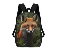 sinyumoney Backpacks,Kids School Backpack,3D Printed Fox in The Forest Children Backpacks,Kids Kindergarten Cute Travel Bags Casual Daypack for Boys School Students 17inch