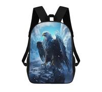 sinyumoney Backpacks,Kids School Backpack,3D Printed Frozen Eagle in Ice World Children Backpacks,Kids Kindergarten Cute Travel Bags Casual Daypack for Boys School Students 17inch