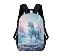 sinyumoney Backpacks,Kids School Backpack,3D Printed Frozen Unicorn Children Backpacks,Kids Kindergarten Cute Travel Bags Casual Daypack for Boys School Students 17inch