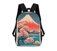 sinyumoney Backpacks,Kids School Backpack,3D Printed Fuji Mountain 2 Children Backpacks,Kids Kindergarten Cute Travel Bags Casual Daypack for Boys School Students 17inch