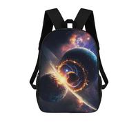 sinyumoney Backpacks,Kids School Backpack,3D Printed Galactic Collision Cosmic Dance of Planets Children Backpacks,Kids Kindergarten Cute Travel Bags Casual Daypack for Boys School Students 17inch